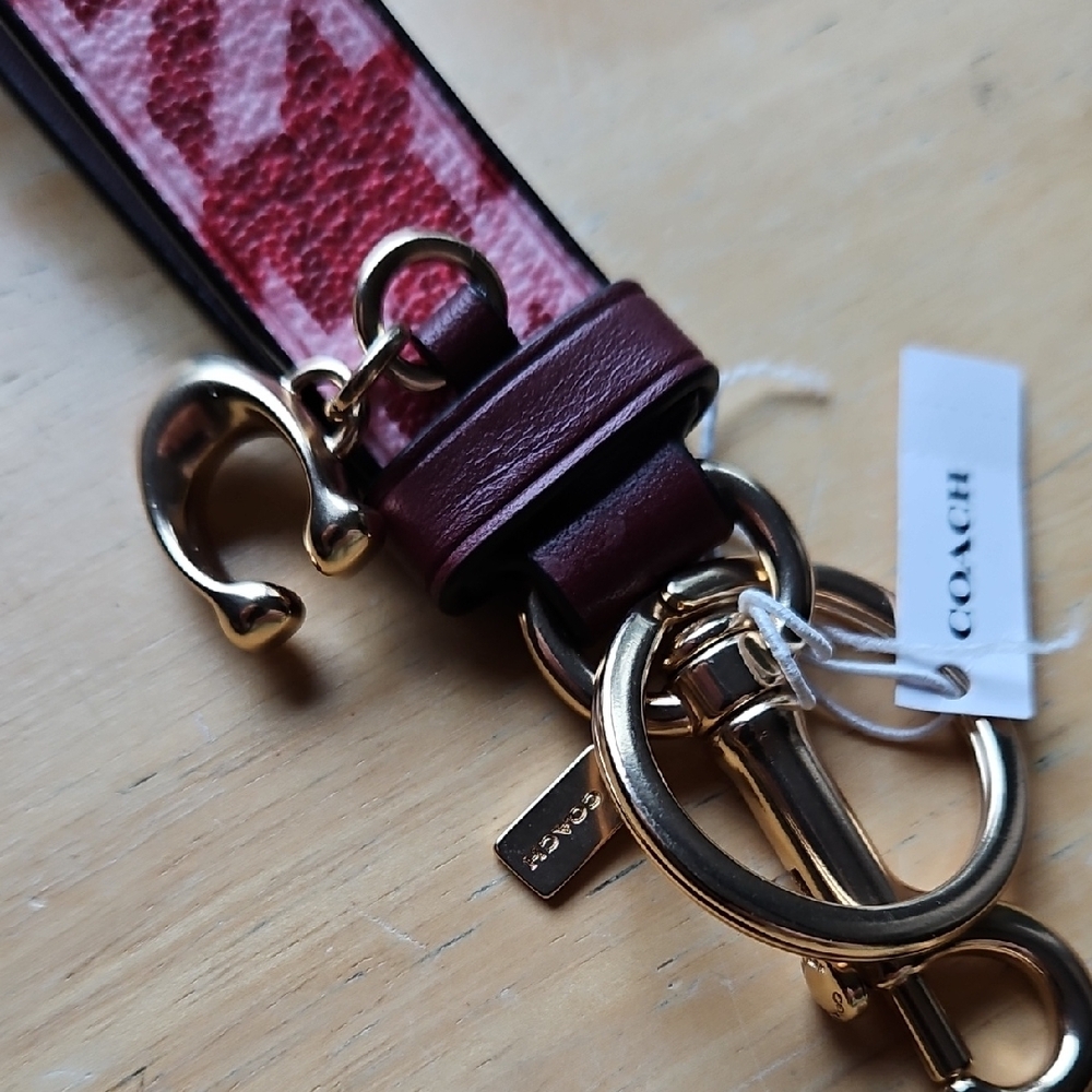 Coach Red Keychain with Durable Metal Hardware - Picture 6 of 11